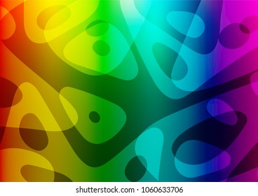 Dark Multicolor, Rainbow vector natural elegant pattern. Brand-new colored illustration in blurry style with doodles. A completely new template for your business design.