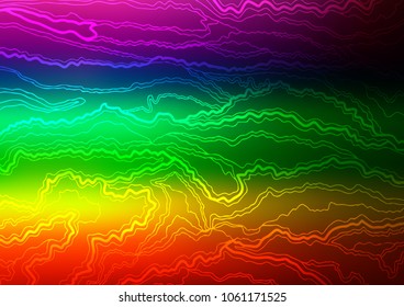 Dark Multicolor, Rainbow vector natural abstract background. Shining colored illustration with doodles in Zen tangle style. The best blurred design for your business.