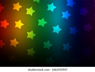 Dark Multicolor, Rainbow vector natural abstract template. Colorful abstract illustration with lines in Asian style. Brand-new design for your business.