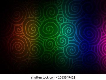 Dark Multicolor, Rainbow vector natural abstract background. A completely new color illustration in doodle style. The completely new template can be used for your brand book.