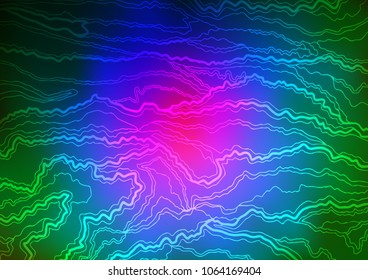 Dark Multicolor, Rainbow vector natural elegant background. Blurred decorative design in Indian style with Zen tangles. The pattern can be used for coloring books and pages for kids.