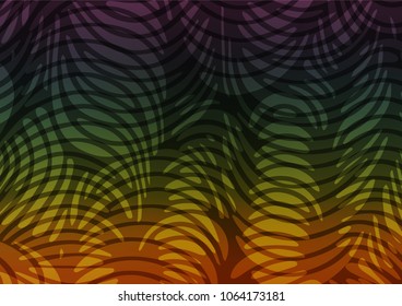 Dark Multicolor, Rainbow vector natural elegant template. A vague abstract illustration with doodles in Indian style. The pattern can be used for wallpapers and coloring books.