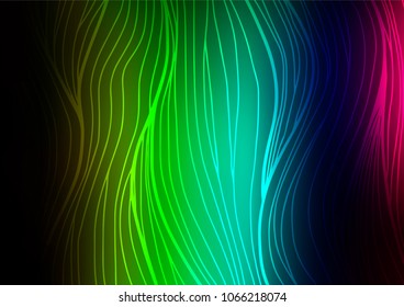 Dark Multicolor, Rainbow vector natural elegant background. Sketchy hand drawn doodles on blurred background. A new texture for your design.