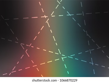 Dark Multicolor, Rainbow vector natural abstract template. Blurred decorative design in Indian style with Zen tangles. The elegant pattern can be used as a part of a brand book.