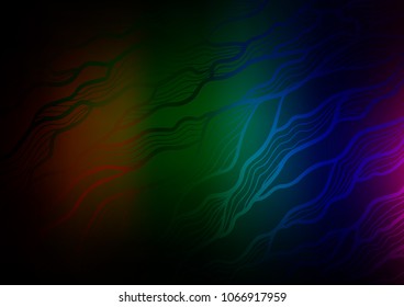 Dark Multicolor, Rainbow vector natural elegant texture. Doodles on blurred abstract background with gradient. The pattern can be used for wallpapers and coloring books.