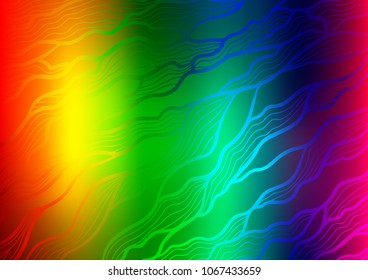 Dark Multicolor, Rainbow vector natural elegant background. Ethnic elegant natural pattern with gradient. A completely new design for your business.