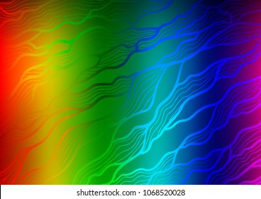 Dark Multicolor, Rainbow vector natural abstract background. Sketchy hand drawn doodles on blurred background. The best blurred design for your business.