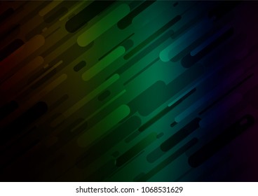 Dark Multicolor, Rainbow vector natural elegant pattern. Colorful illustration in abstract style with doodles and Zen tangles. The textured pattern can be used for website.