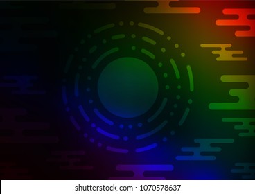 Dark Multicolor, Rainbow vector natural elegant template. Decorative shining illustration with doodles on abstract template. The doodle design can be used for your web site.