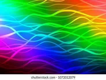 Dark Multicolor, Rainbow vector natural abstract background. Colorful illustration in abstract style with doodles and Zen tangles. Brand-new design for your business.