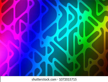 Dark Multicolor, Rainbow vector natural abstract triangular texture. A completely new color illustration in doodle style. A completely new design for your business.