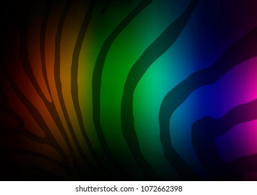 Dark Multicolor, Rainbow vector natural abstract pattern. Decorative shining illustration with doodles on abstract template. The completely new template can be used for your brand book.