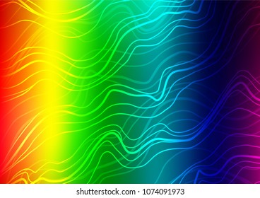 Dark Multicolor, Rainbow vector natural elegant texture. Ethnic elegant natural pattern with gradient. The pattern can be used for coloring books and pages for kids.