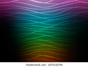 Dark Multicolor, Rainbow vector natural elegant pattern. Sketchy hand drawn doodles on blurred background. Hand painted design for web, wrapping, wallpaper.