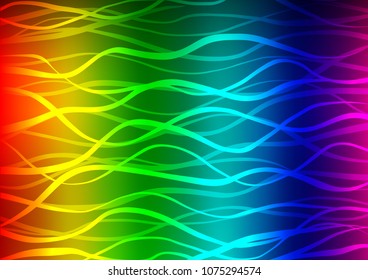 Dark Multicolor, Rainbow vector natural abstract background. Blurred decorative design in Indian style with Zen tangles. The pattern can be used for coloring books and pages for kids.