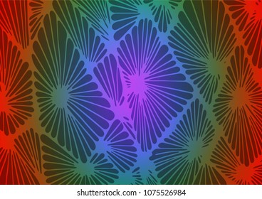 Dark Multicolor, Rainbow vector natural elegant texture. Creative illustration in blurred style with doodles and Zen tangles. The textured pattern can be used for website.