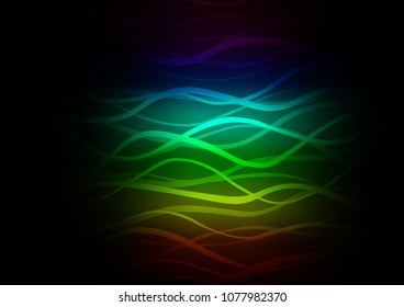 Dark Multicolor, Rainbow vector natural abstract pattern. Doodles on blurred abstract background with gradient. A completely new template for your business design.