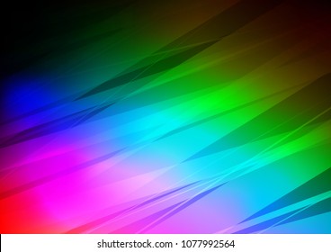 Dark Multicolor, Rainbow vector natural abstract background. A completely new color illustration in doodle style. Hand painted design for web, wrapping, wallpaper.