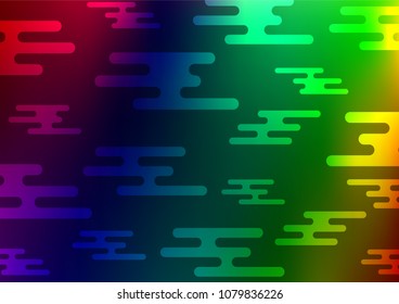 Dark Multicolor, Rainbow vector natural abstract template. A completely new color illustration in doodle style. The pattern can be used for wallpapers and coloring books.