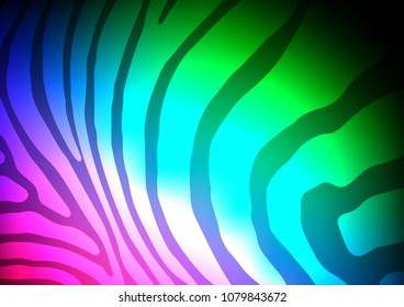 Dark Multicolor, Rainbow vector natural abstract template. Creative illustration in blurred style with doodles and Zen tangles. Brand-new style for your business design.