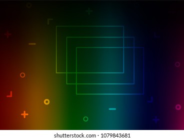 Dark Multicolor, Rainbow vector natural elegant background. A completely new color illustration in doodle style. A completely new template for your business design.