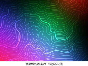 Dark Multicolor, Rainbow vector natural abstract template. Ethnic elegant natural pattern with gradient. The template can be used as a background for cell phones.
