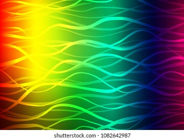 Dark Multicolor, Rainbow vector natural abstract pattern. Decorative shining illustration with doodles on abstract template. A completely new design for your business.