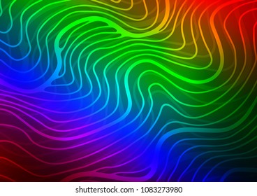 Dark Multicolor, Rainbow vector natural elegant template. Blurred decorative design in Indian style with Zen tangles. The pattern can be used for heads of websites and designs.