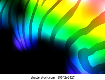 Dark Multicolor, Rainbow vector natural elegant texture. Colorful abstract illustration with lines in Asian style. The completely new template can be used for your brand book.