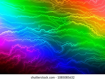 Dark Multicolor, Rainbow vector natural elegant texture. Sketchy hand drawn doodles on blurred background. The pattern can be used for coloring books and pages for kids.