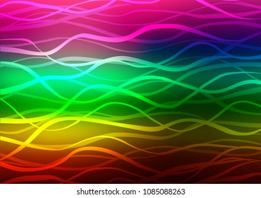 Dark Multicolor, Rainbow vector natural elegant pattern. Creative illustration in blurred style with doodles and Zen tangles. Hand painted design for web, wrapping, wallpaper.