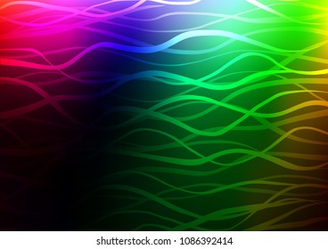 Dark Multicolor, Rainbow vector natural elegant texture. Doodles on blurred abstract background with gradient. Brand-new design for your business.