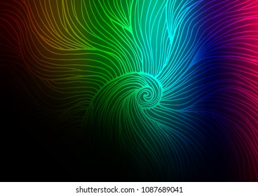 Dark Multicolor, Rainbow vector natural elegant pattern. A completely new color illustration in doodle style. The pattern can be used for wallpapers and coloring books.