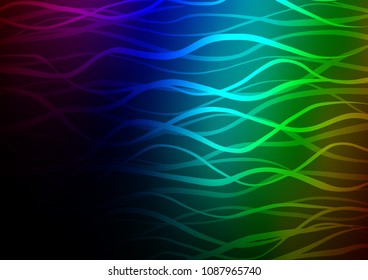 Dark Multicolor, Rainbow vector natural abstract texture. Geometric doodle illustration in Origami style with gradient. The pattern can be used for wallpapers and coloring books.