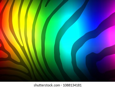 Dark Multicolor, Rainbow vector natural abstract pattern. Geometric doodle illustration in Origami style with gradient. The template can be used as a background for cell phones.