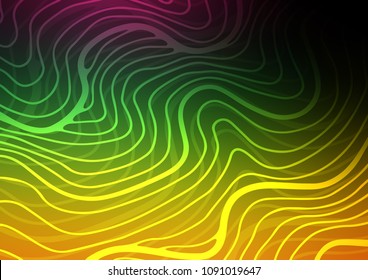 Dark Multicolor, Rainbow vector natural elegant background. Blurred decorative design in Indian style with Zen tangles. The textured pattern can be used for website.