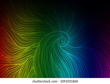 Dark Multicolor, Rainbow vector natural elegant texture. Sketchy hand drawn doodles on blurred background. The completely new template can be used for your brand book.