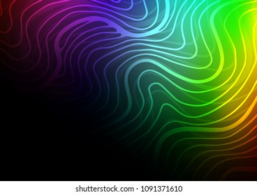 Dark Multicolor, Rainbow vector natural abstract background. Colorful illustration in abstract style with doodles and Zen tangles. The doodle design can be used for your web site.