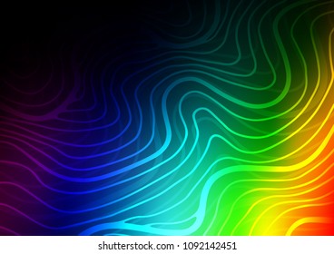 Dark Multicolor, Rainbow vector natural elegant texture. Colorful illustration in abstract style with doodles and Zen tangles. The elegant pattern can be used as a part of a brand book.