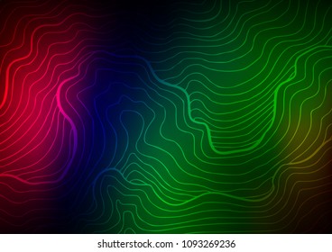 Dark Multicolor, Rainbow vector natural elegant pattern. Geometric doodle illustration in Origami style with gradient. The elegant pattern can be used as a part of a brand book.