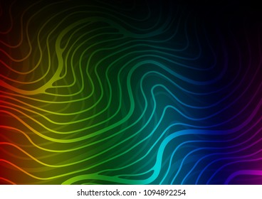 Dark Multicolor, Rainbow vector natural elegant template. A vague abstract illustration with doodles in Indian style. Hand painted design for web, wrapping, wallpaper.