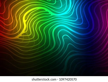 Dark Multicolor, Rainbow vector natural abstract pattern. A completely new color illustration in doodle style. Hand painted design for web, leaflet, textile.