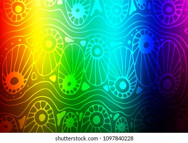Dark Multicolor, Rainbow vector natural elegant texture. Creative illustration in blurred style with doodles and Zen tangles. The completely new template can be used for your brand book.