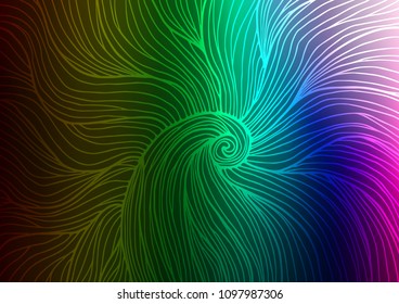 Dark Multicolor, Rainbow vector natural elegant pattern. Modern geometrical abstract illustration with doodles. The completely new template can be used for your brand book.