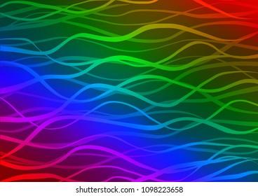 Dark Multicolor, Rainbow vector natural abstract pattern. Brand-new colored illustration in blurry style with doodles. The completely new template can be used for your brand book.