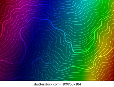 Dark Multicolor, Rainbow vector natural elegant pattern. Modern geometrical abstract illustration with doodles. The template can be used as a background for cell phones.