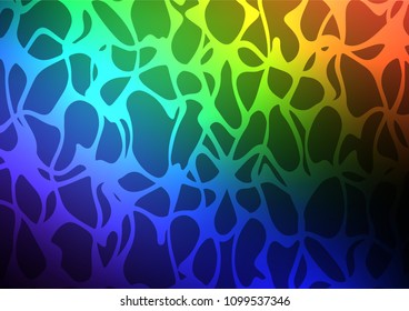 Dark Multicolor, Rainbow vector natural elegant pattern. Brand-new colored illustration in blurry style with doodles. The pattern can be used for coloring books and pages for kids.