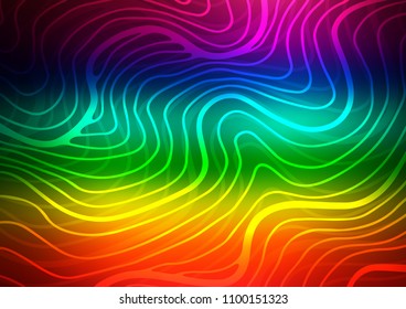 Dark Multicolor, Rainbow vector natural abstract template. Glitter abstract illustration with doodles and Zen tangles. A completely new design for your business.