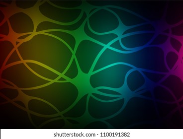Dark Multicolor, Rainbow vector natural elegant pattern. An elegant bright illustration with lines in Natural style. Hand painted design for web, leaflet, textile.