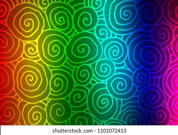 Dark Multicolor, Rainbow vector natural abstract texture. Brand-new colored illustration in blurry style with doodles. A completely new template for your business design.